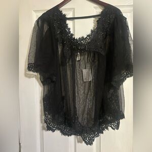 Victoria's Secret Black Lace Chemise